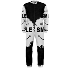 Black And White Simple Make Me Smile T Shirt 20250203 014057 0000 Onepiece Jumpsuit (men)