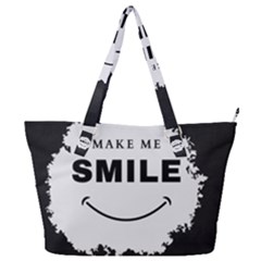 Black And White Simple Make Me Smile T Shirt 20250203 014057 0000 Full Print Shoulder Bag by Cowcow2005
