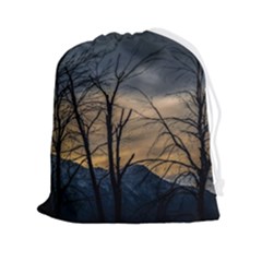 Tree Silhouette At Border Of Nahuel Haupi Lake, Rio Negro, Argentina Drawstring Pouch (2xl) by dflcprintsclothing