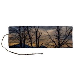 Tree Silhouette At Border Of Nahuel Haupi Lake, Rio Negro, Argentina Roll Up Canvas Pencil Holder (m) by dflcprintsclothing