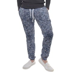 Blue Ornament Complex Mosaic Print Pattern Men s Jogger Sweatpants