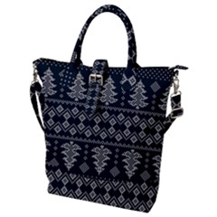 Winter Wonderland Pattern Buckle Top Tote Bag by ArtfulThreads