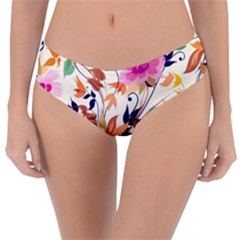 Abstract Floral Background Reversible Classic Bikini Bottoms