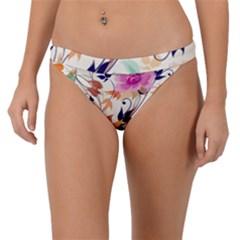 Abstract Floral Background Band Bikini Bottoms by kyorashop23
