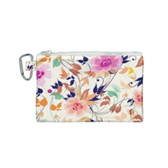 Abstract Floral Background Canvas Cosmetic Bag (small)