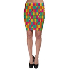 Abstract-background Bodycon Skirt