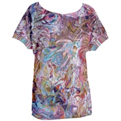 Abstract Waves Women s Oversized T-shirt