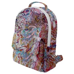 Abstract Waves Flap Pocket Backpack (small)