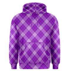 Purple Plaid Tartan 3 Diagonal (2) Men s Core Hoodie