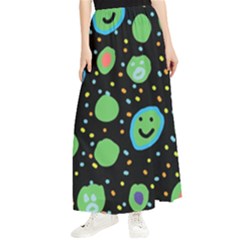 Doodle Dot Drawing Maxi Chiffon Skirt by Salmanaz77