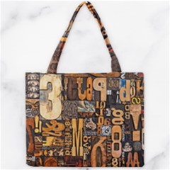 3d Letters Macro Wooden Letters Letters Textures Mini Tote Bag