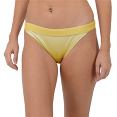 Cream Yellow To Amber Orange Linear Gradient Band Bikini Bottoms by GradientsOmbre