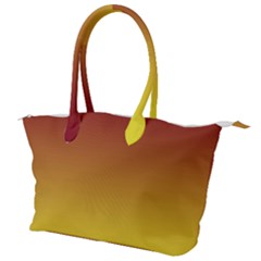 Burgundy Red To Electric Yellow Linear Gradient Canvas Shoulder Bag by GradientsOmbre