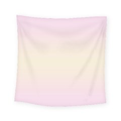 Pink Lace To Cream Yellow Bilinear Gradient Square Tapestry (small) by GradientsOmbre