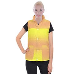 Electric Yellow To Coral Pink Bilinear Gradient Women s Button Up Vest