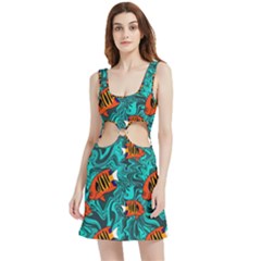 Flame Swirls Velour Cutout Dress by SeaworthyClothing