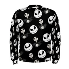 Jack Print, White, Before, Plain, Black, Simple, Christmas Men s Sweatshirt