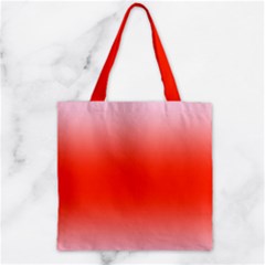 Pink Lace To Scarlet Red Bilinear Gradient Zipper Grocery Tote Bag by GradientsOmbre