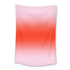 Pink Lace To Scarlet Red Bilinear Gradient Small Tapestry by GradientsOmbre