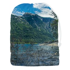 Beach At Los Alerces National Park, Chubut Province, Argentina Drawstring Pouch (3xl) by dflcprintsclothing