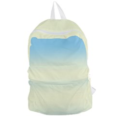 Baby Blue To Cream Yellow Bilinear Gradient Foldable Lightweight Backpack
