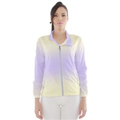 Cream Yellow To Pale Violet Bilinear Gradient Women s Windbreaker by GradientsOmbre