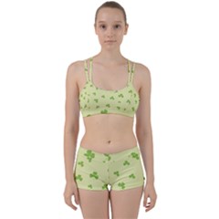 Green Leaves Pattern Perfect Fit Gym Set