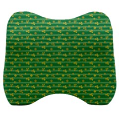 Golden Leaves Velour Head Support Cushion by designsbymallika