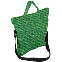 Golden Leaves Fold Over Handle Tote Bag