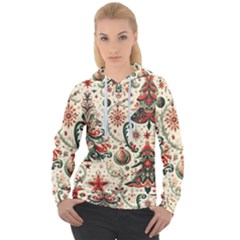 Christmas Tree Snow Women s Overhead Hoodie by Bedest