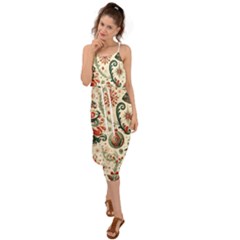 Christmas Tree Snow Waist Tie Cover Up Chiffon Dress by Bedest