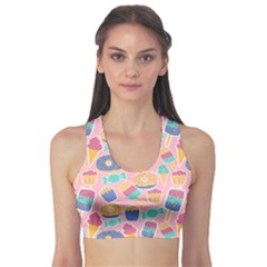 Ice Cream Donut Sweets Candie Fitness Sports Bra by Apenda