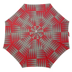 Zigzag Pattern Chevron Red Straight Umbrellas