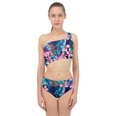 Hawaiian Flowers Hawaii Spliced Up Two Piece Swimsuit