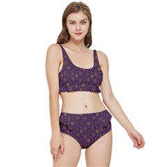 Moon Stars Pattern Frilly Bikini Set