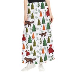 Little Red Riding Hood Seamless Maxi Chiffon Skirt by Sabxi