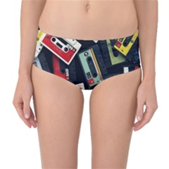 Abstract Case Mid-waist Bikini Bottoms