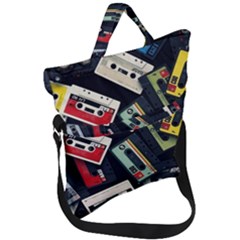 Abstract Case Fold Over Handle Tote Bag