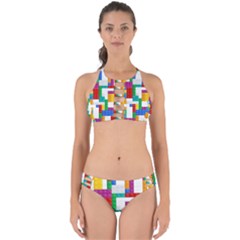 Colorful Bricks, Bricks, Colorful Perfectly Cut Out Bikini Set