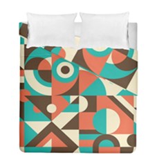 Retro Colorful Background, Retro Abstraction Duvet Cover Double Side (full/ Double Size) by kyorashop23