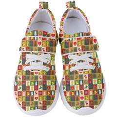 Template Christmas Pattern Women s Velcro Strap Shoes by Proyonanggan