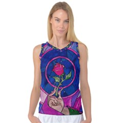 Enchanted Rose Stained Glass Women s Basketball Tank Top