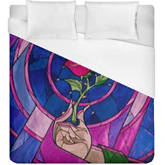 Enchanted Rose Stained Glass Duvet Cover (king Size)