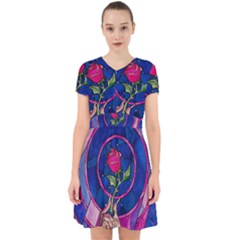 Enchanted Rose Stained Glass Adorable In Chiffon Dress by Cemarart