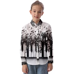 Piano Sounds Kids  Long Sleeve Shirt by RiverRootz