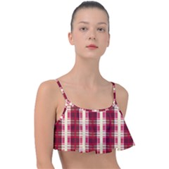 Retro 60s 50s Plaid Pattern 4 Frill Bikini Top by violetheavensky