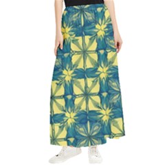 Royal Fractal Pattern 2 Maxi Chiffon Skirt by violetheavensky