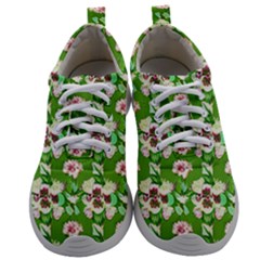 Retro 1880s Flowers Pattern 4 Mens Athletic Shoes by violetheavensky