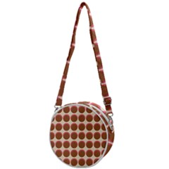 Retro 40s 50s Cupcake Pattern Crossbody Circle Bag by violetheavensky