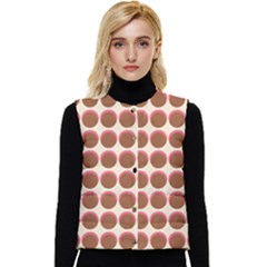 Retro 40s 50s Cupcake Pattern Women s Button Up Puffer Vest